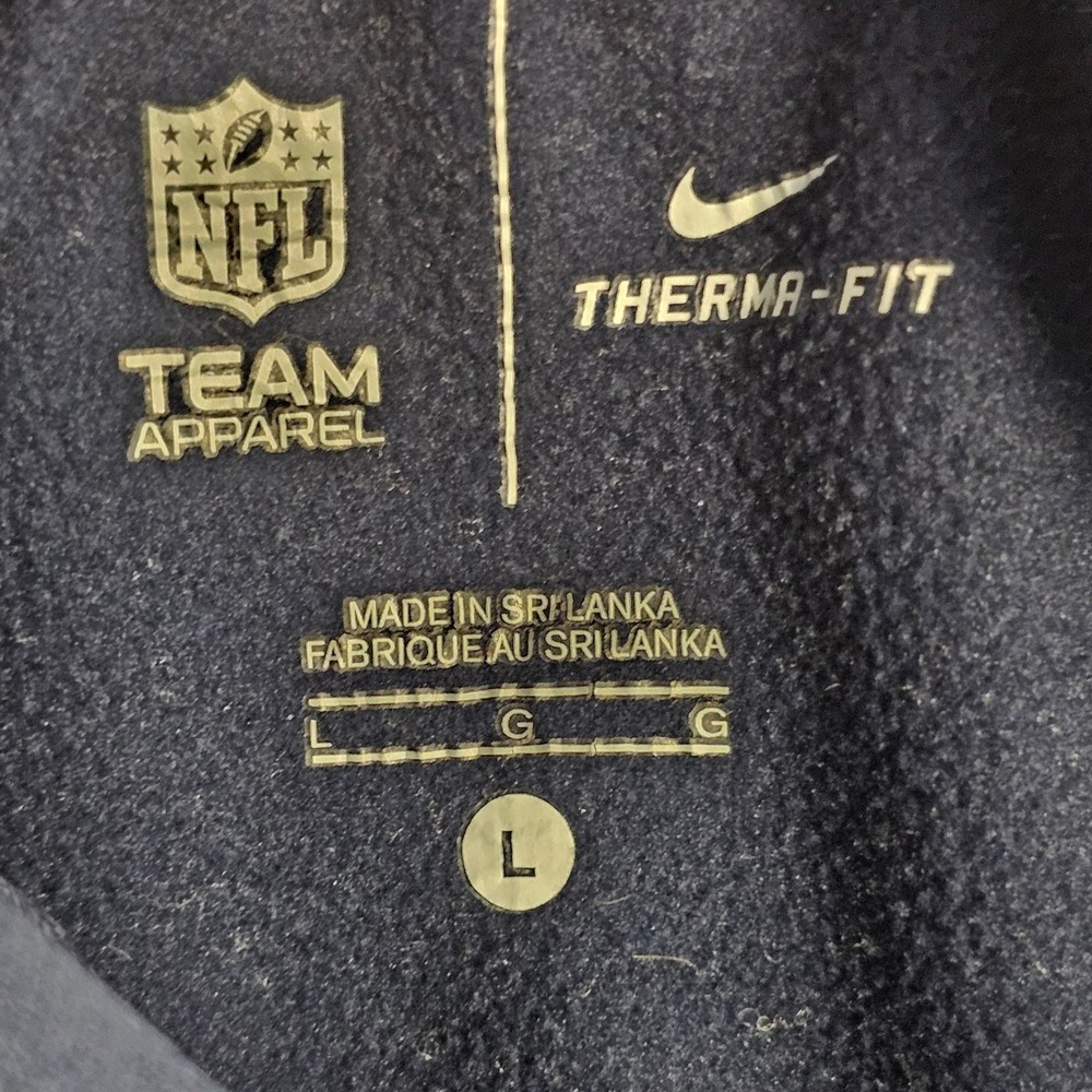 Nike Therma-FIT Denver Broncos Hoodie Mens Large Navy Blue‎ NFL Team Apparel L - Picture 2 of 7